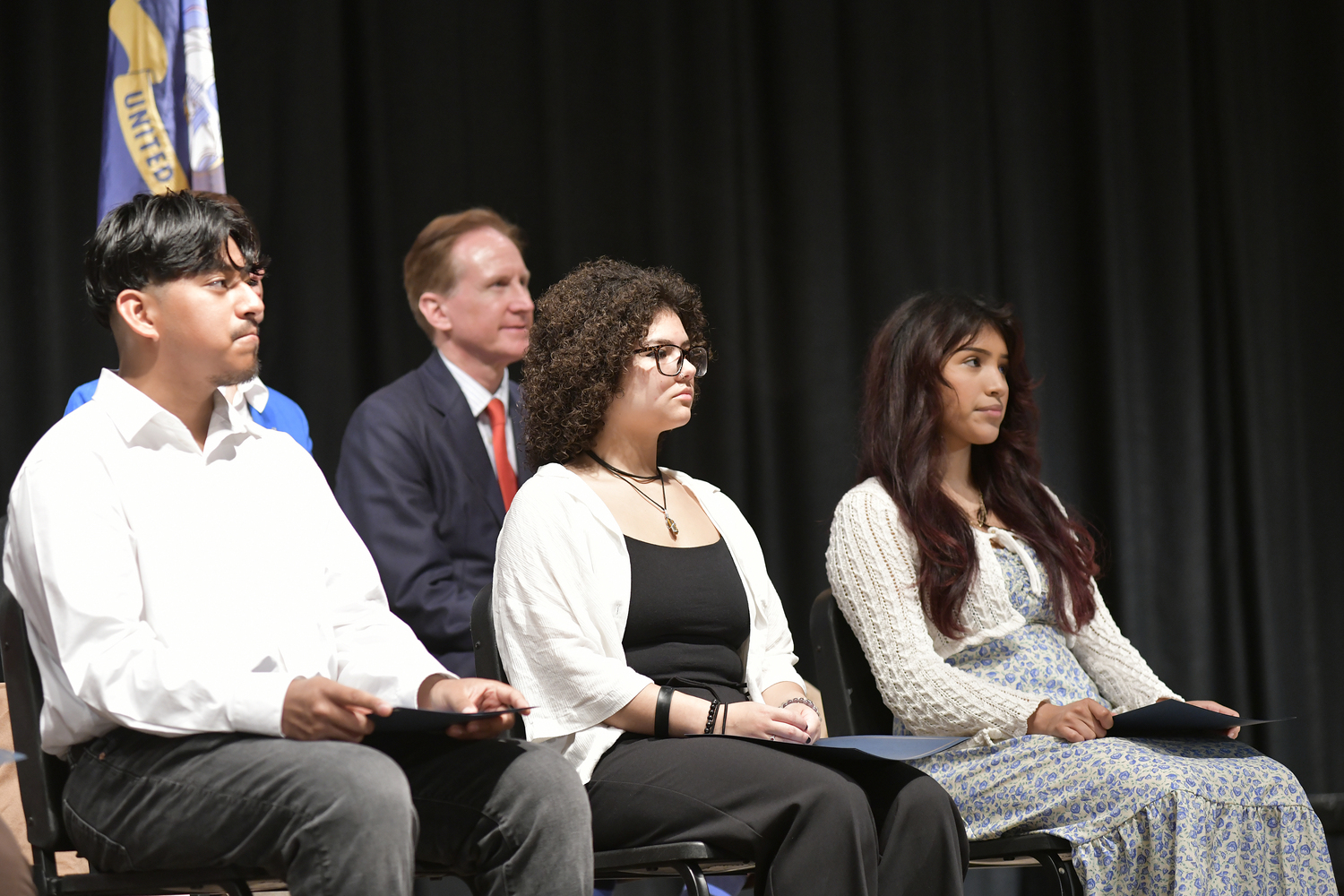 High school seniors from Hampton Bays, Southampton and Westhampton Beach school districts who will be entering the military upon graduation were honored  honored at a joint ceremony at at Southampton High School on May 23.  DANA SHAW