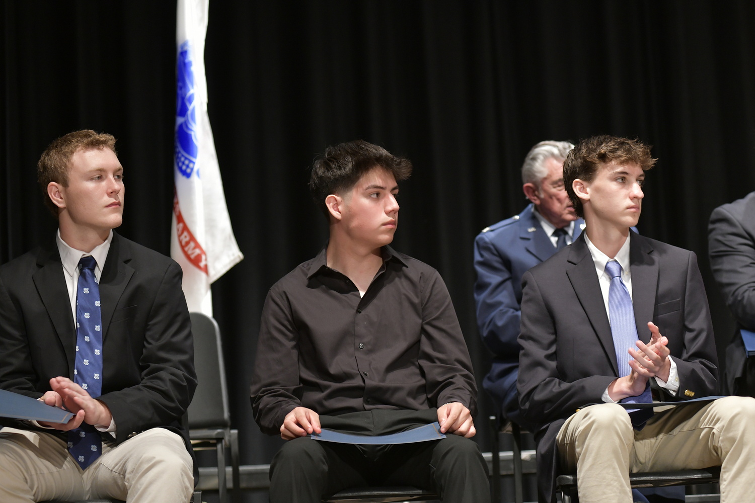High school seniors from Hampton Bays, Southampton and Westhampton Beach school districts who will be entering the military upon graduation were honored  honored at a joint ceremony at at Southampton High School on May 23.  DANA SHAW