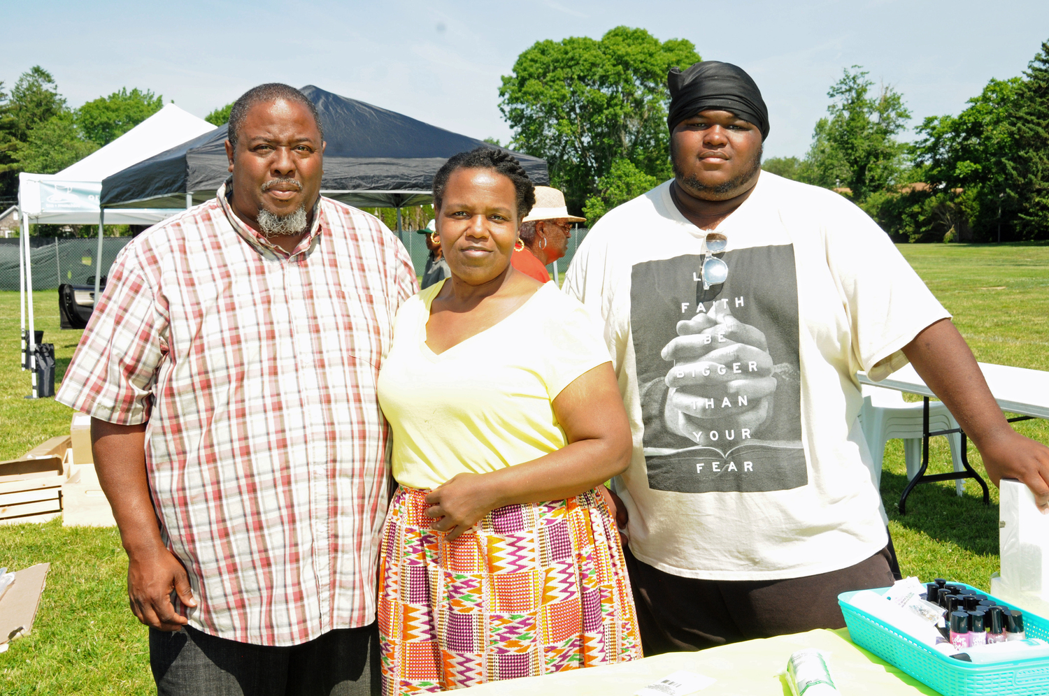 Van Webb, Kim Jones and Sy Webb at the Juneteenth celebration in Herrick Park in East Hampton's  on June 19. It was on the same date in 1865 that Union soldiers, led by Major General Gordon Granger finally landed in Galveston, Texas (the last to learn) with news of the Emancipation Proclamation The celebration was sponsored by The Calvary Baptist Church, Acre Shoe Community Development, The East Hampton Anti-Bias Task Force, and the Village and Town of East Hampton.   RICHARD LEWIN