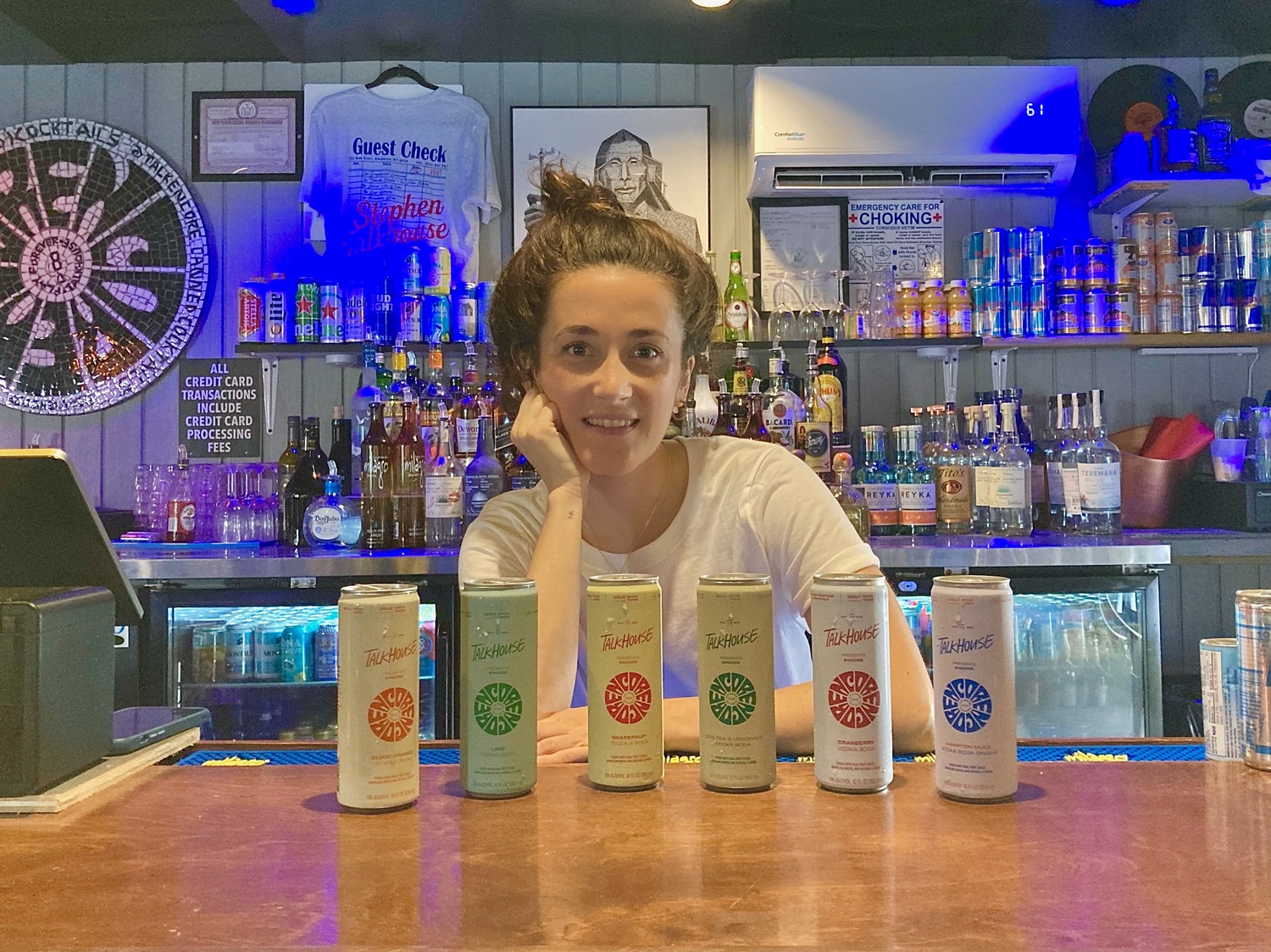 Ruby Honerkamp with the new flavors at The Stephen Talkhouse in Amagansett. KYRIL BROMLEY