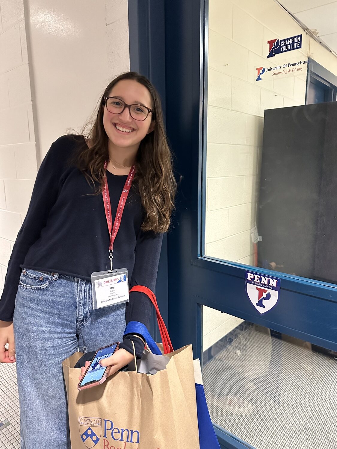 Isabelle Caplin during a visit to the University of Pennsylvania, where she is headed in the fall.