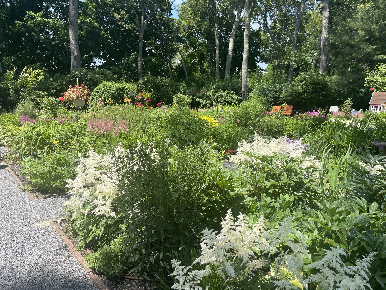 The Remseburg stop on the tour featured 16 raised beds with pollinator-friendly perennials and native plants. COURTESY WESTHAMPTON GARDEN CLUB