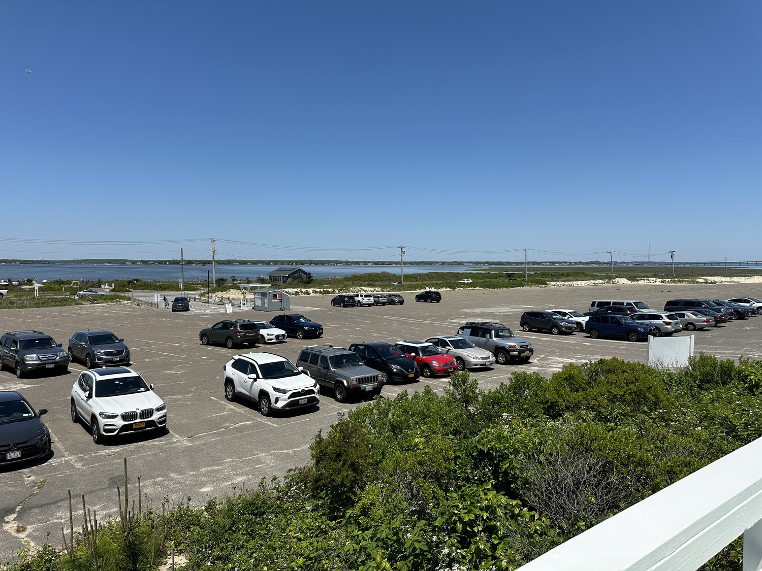 View of the Tiana Beach parking lot from the pavilion. DAN STARK