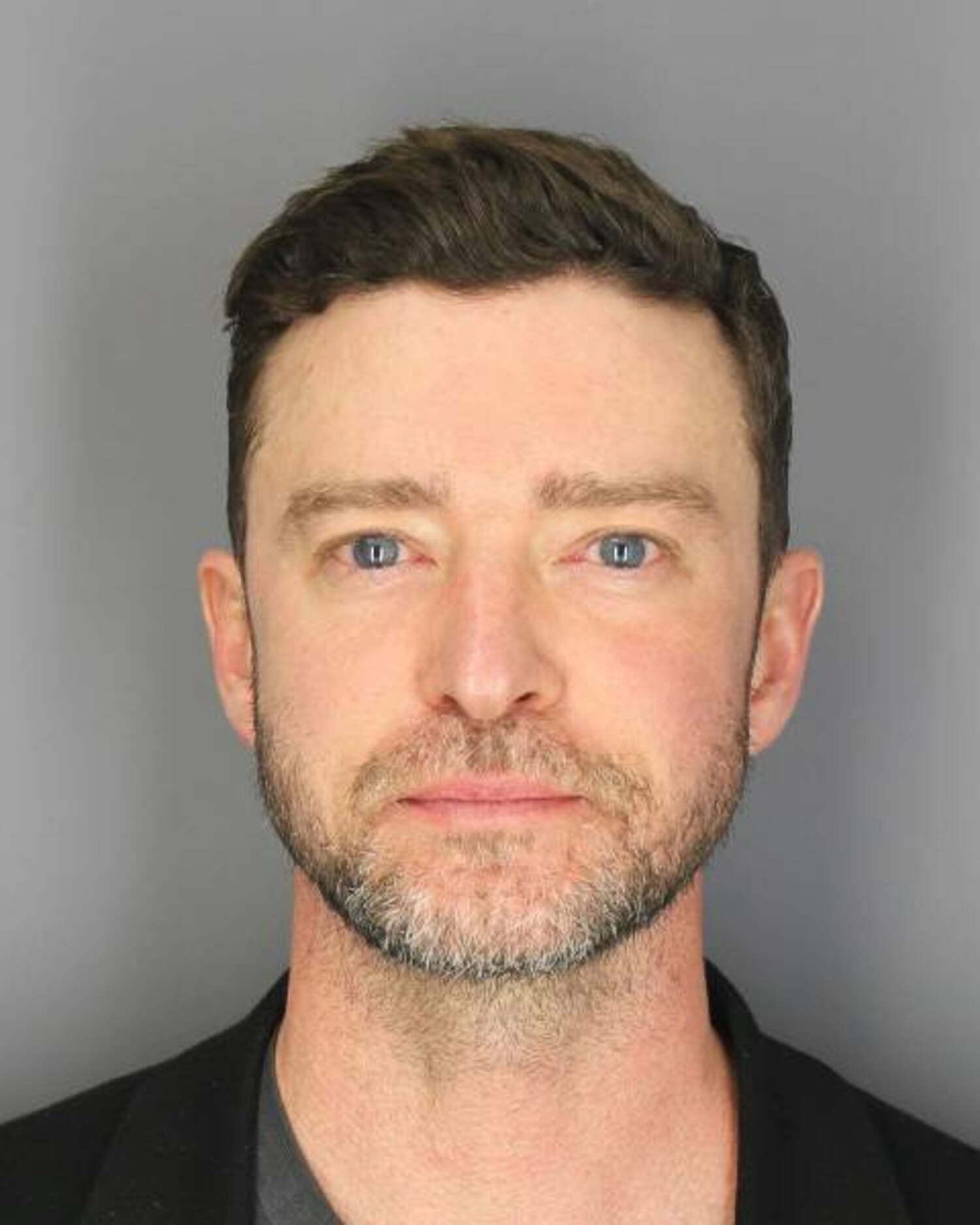 Justin Timberlake's mugshot, released by the Sag Harbor Village Police Department