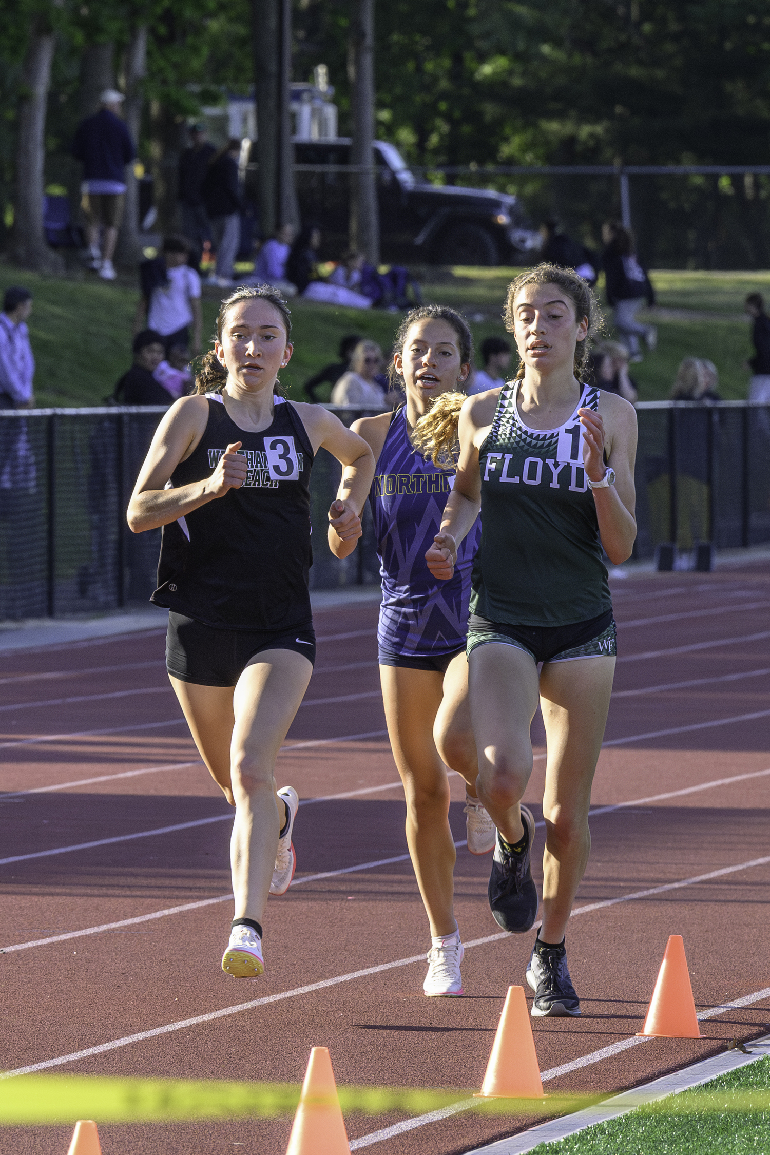 Westhampton Beach junior Lily Strebel placed third overall in the county in the 3,000-meter race.   MARIANNE BARNETT