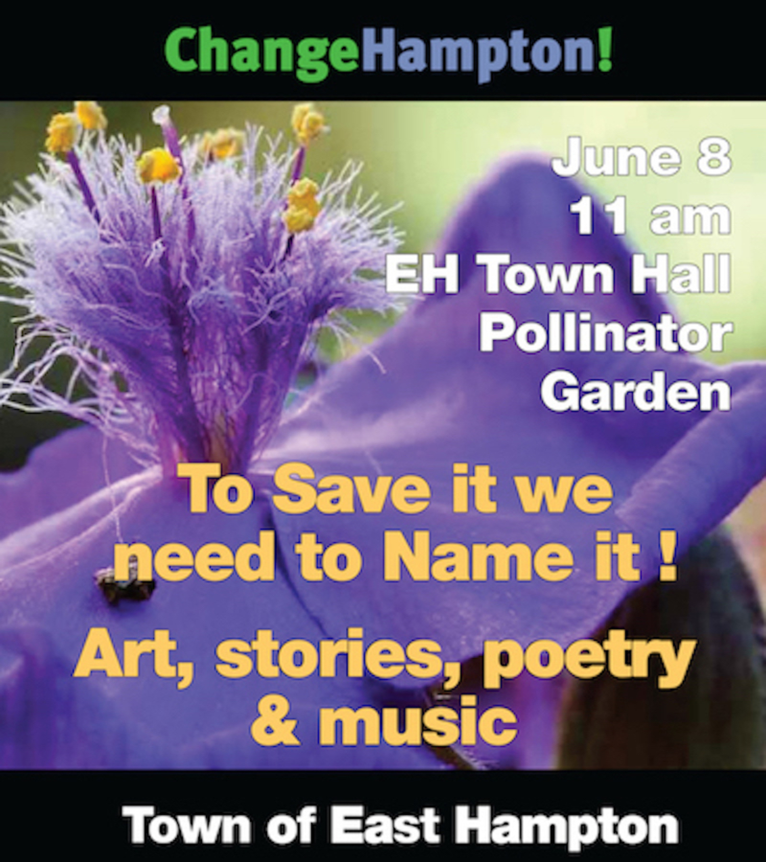 ChangeHampton Naming Names Event Poster. COURTESY GAIL PELLETT.