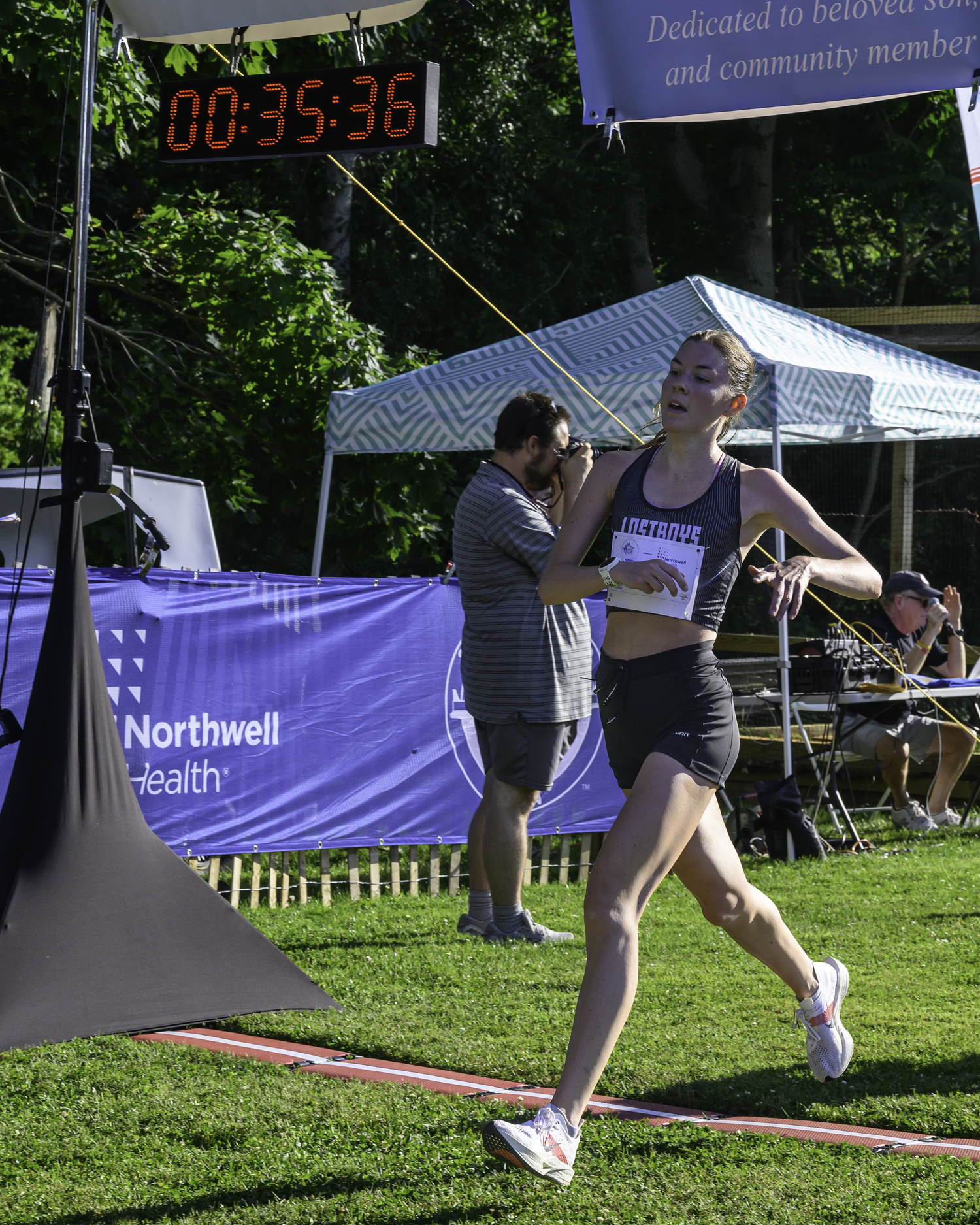Erin Gregoire finished third among women in the 10K.   MARIANNE BARNETT