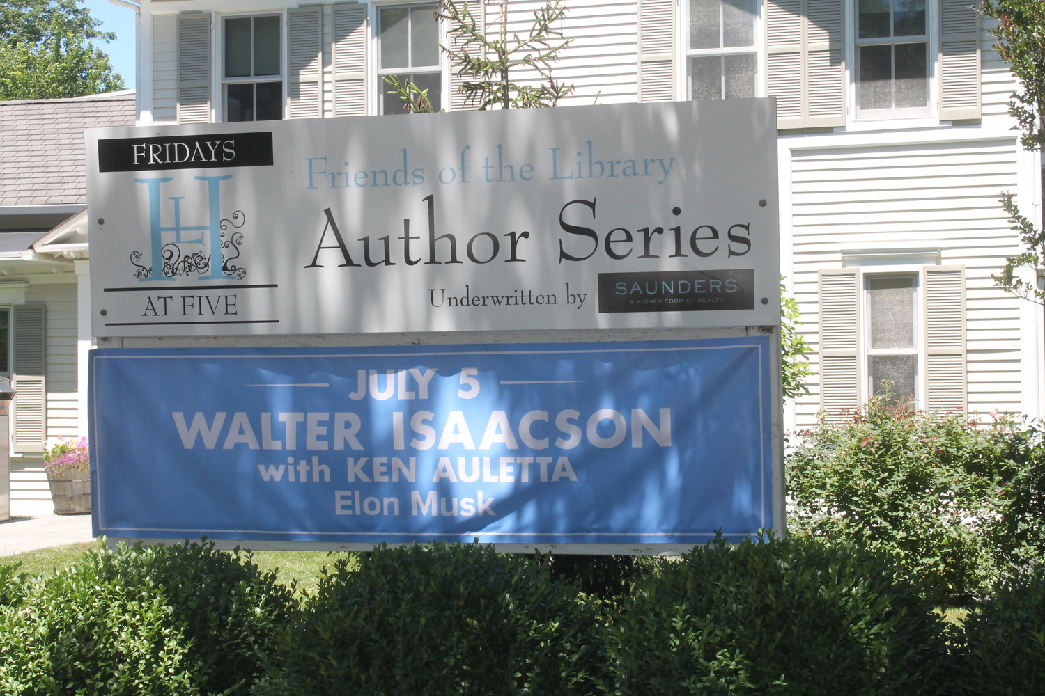 Hampton Library in Bridgehampton is prepping for the kickoff of Fridays at Five. HOPE HAMILTON