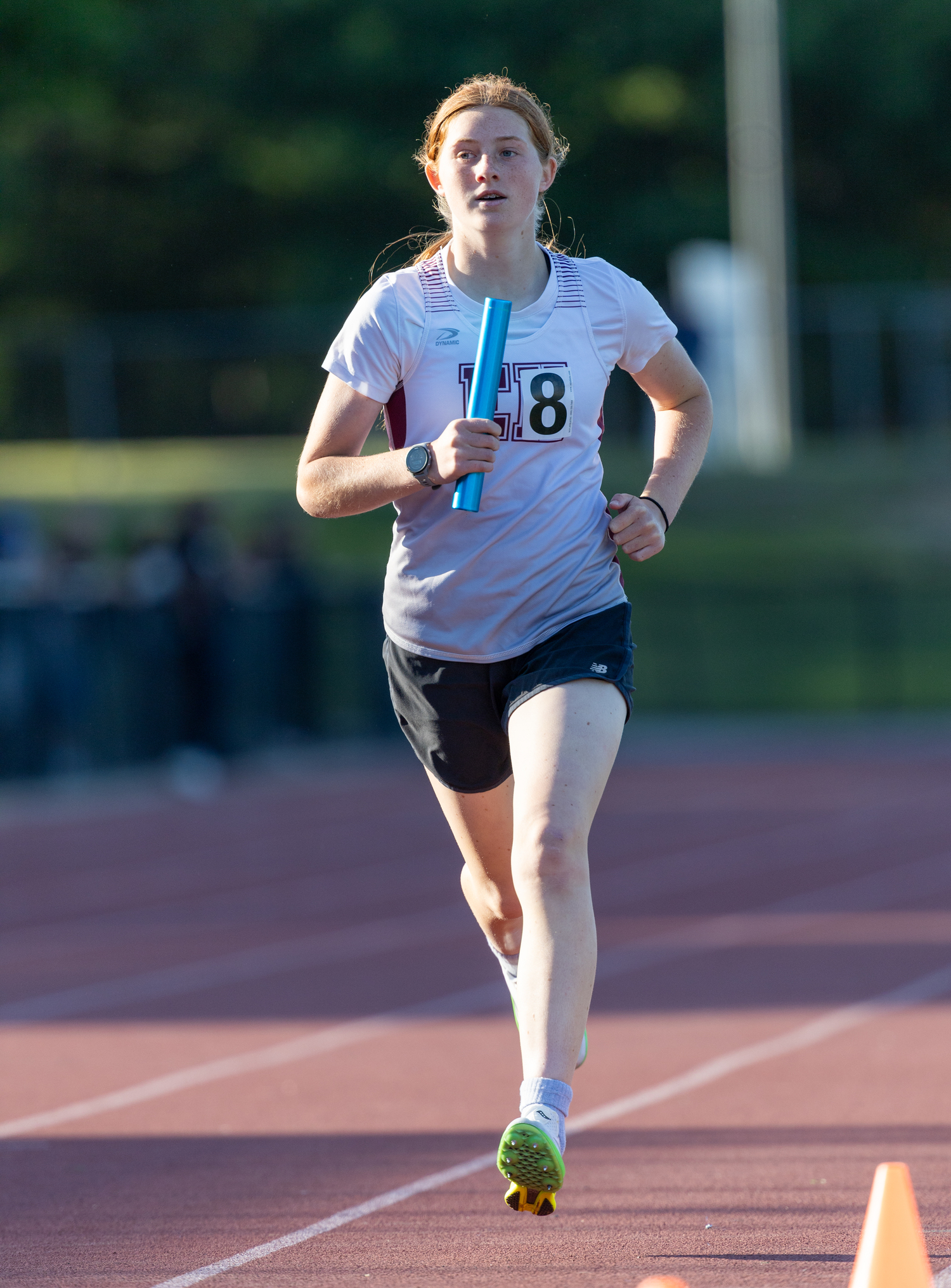 Pierson eighth-grader Josie Mott in the 4x800-meter relay.   RON ESPOSITO