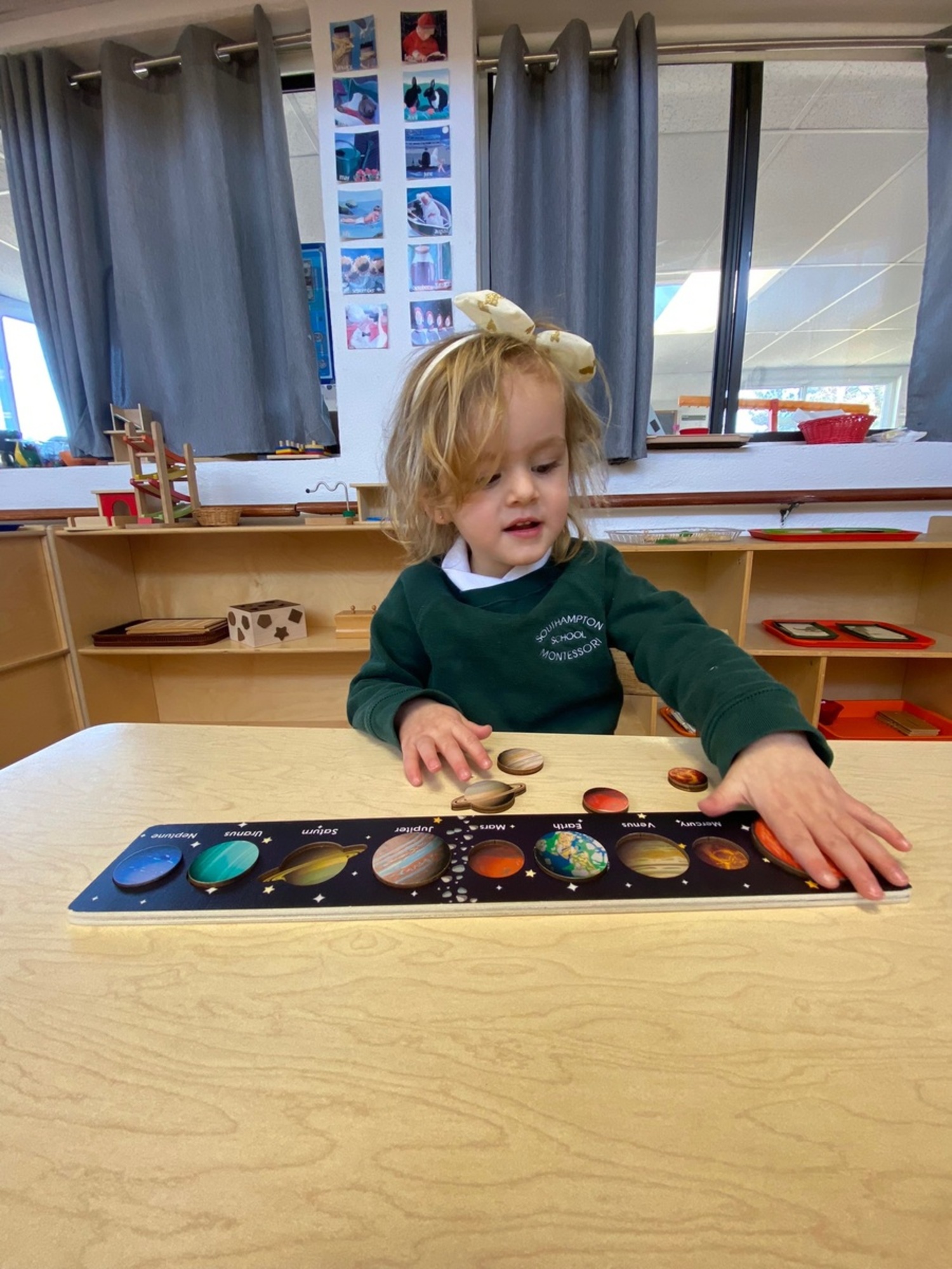 A student in a classroom at Southampton Montessori School. COURTESY NICOLE TINKER
