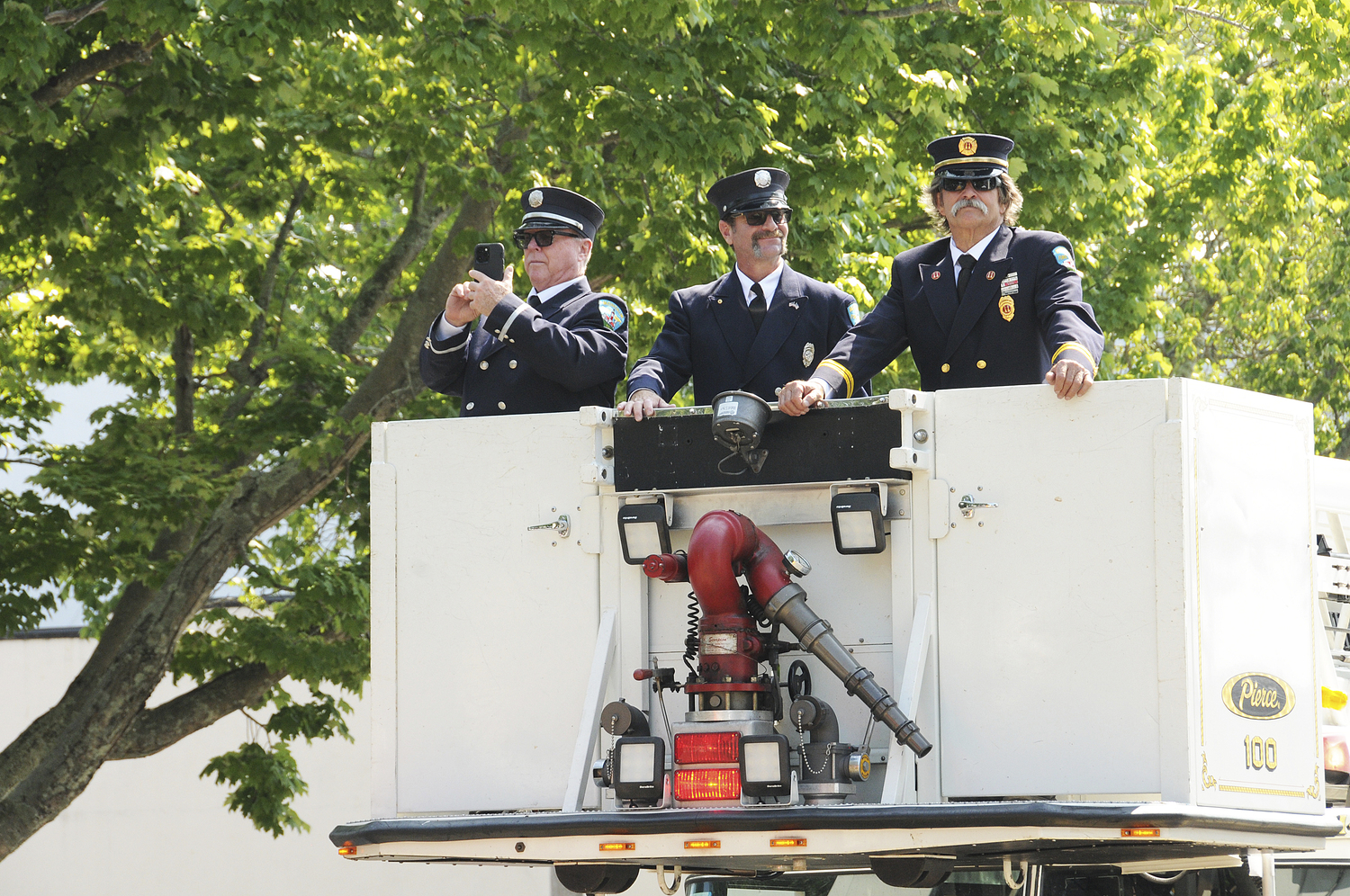 Terrence Curley, Luke Stein and Thomas Fleming or the Montauk Fire Department.  RICHARD LEWIN