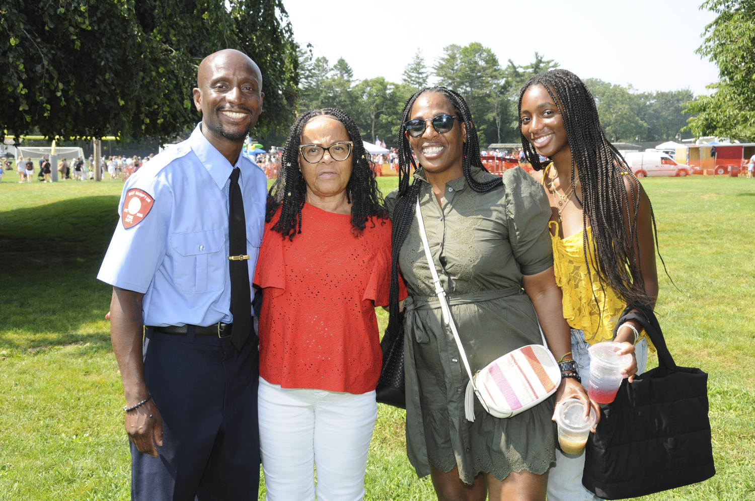 Paul Osei, Gail Hayes, Sandrene and Zion Osei.    RICHARD LEWIN