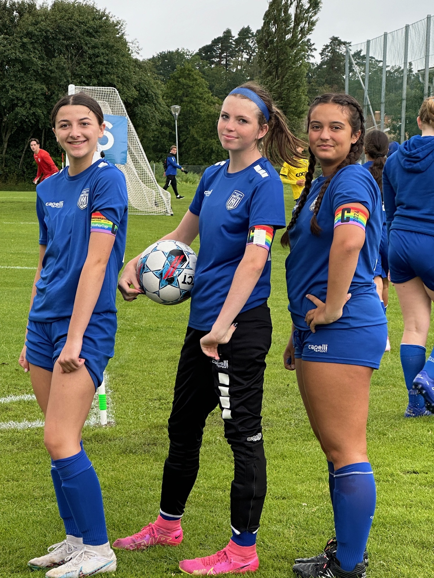 Members of the 2009 girls academy team at the Gothia Cup in Sweden.