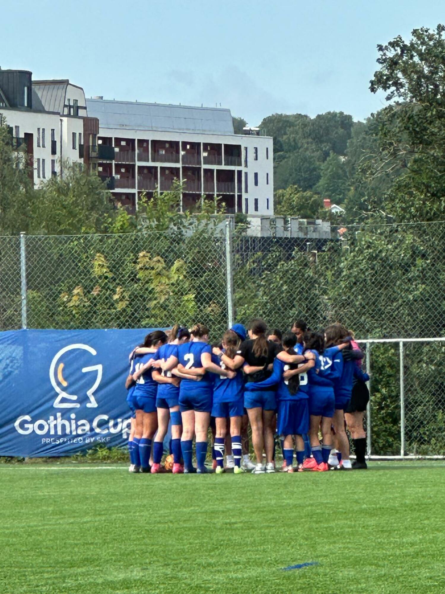 Members of the 2009 girls academy team at the Gothia Cup in Sweden.