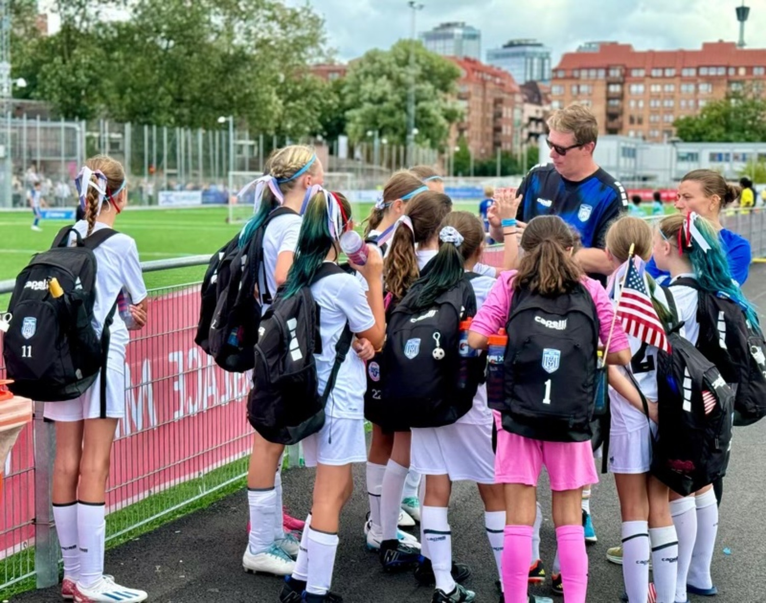 The 2012 girls enjoyed their time in Sweden, showing off their pride in their country and their club.