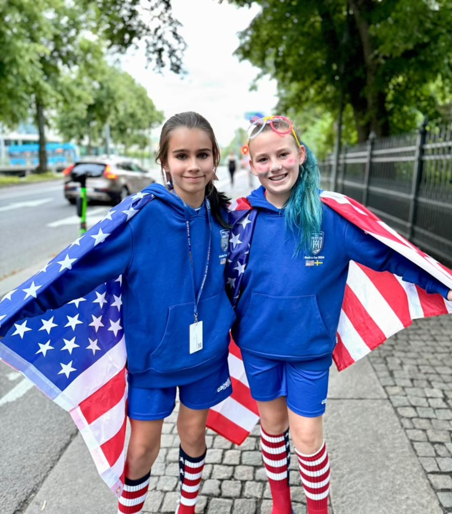 The 2012 girls enjoyed their time in Sweden, showing off their pride in their country and their club.