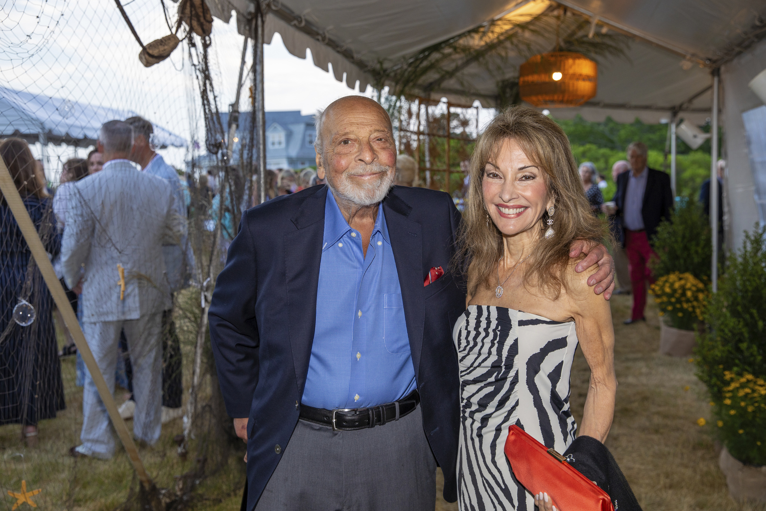 Nelson DeMille and Susan Lucci  at the East End Hospice Seaside Soiree Summer Gala on June 29 in Quogue.   BARBARA LASSEN