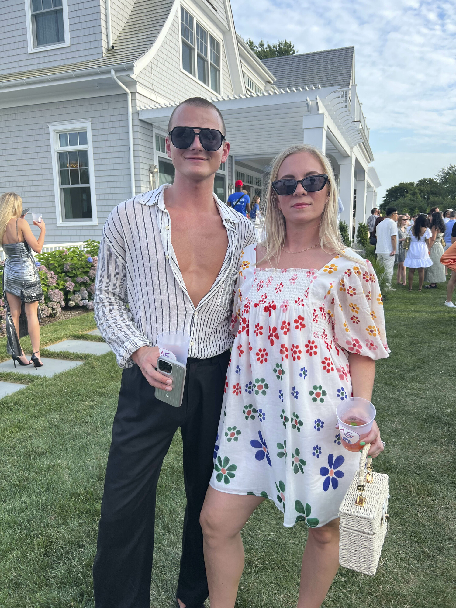 Sam Giordano and Jenna Miller at the 2024 Hetrick-Martin Institutes School’s Out benefit on Saturday evening in Water Mill. The event, hosted by Emmy Award-winning talk show host Tamron Hall, broke the organization’s previous record from last year by over $100,000, raising more than $760,000. The Hetrick-Martin Institute is the nation’s oldest LGBTQIA+ youth organization serving queer and trans youth.  TRISTAN DYER