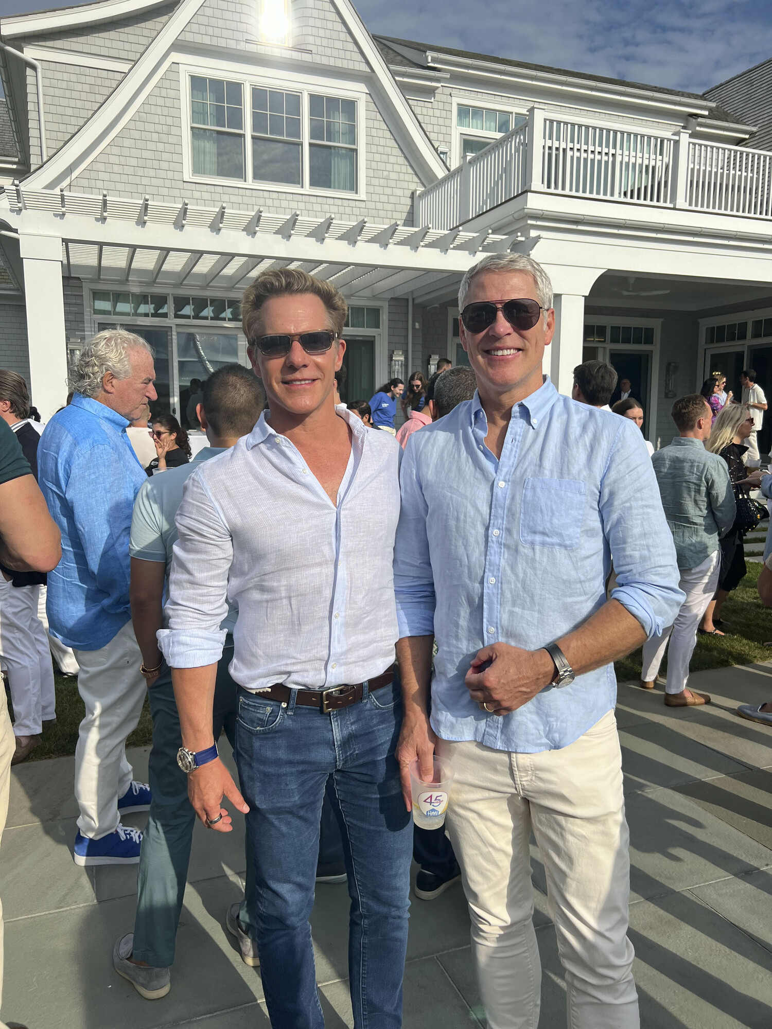 Brad Comisar and Greg Holt at the 2024 Hetrick-Martin Institutes School’s Out benefit on Saturday evening in Water Mill. The event, hosted by Emmy Award-winning talk show host Tamron Hall, broke the organization’s previous record from last year by over $100,000, raising more than $760,000. The Hetrick-Martin Institute is the nation’s oldest LGBTQIA+ youth organization serving queer and trans youth.  TRISTAN DYER