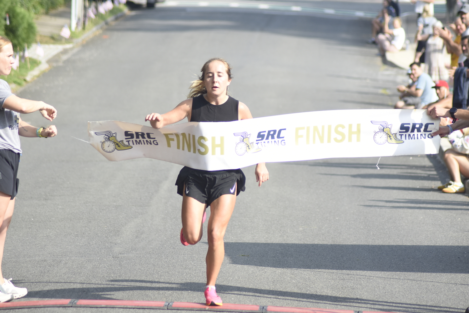 Alyssa Bahel repeated as women's champion of Jordan's Run.   DREW BUDD