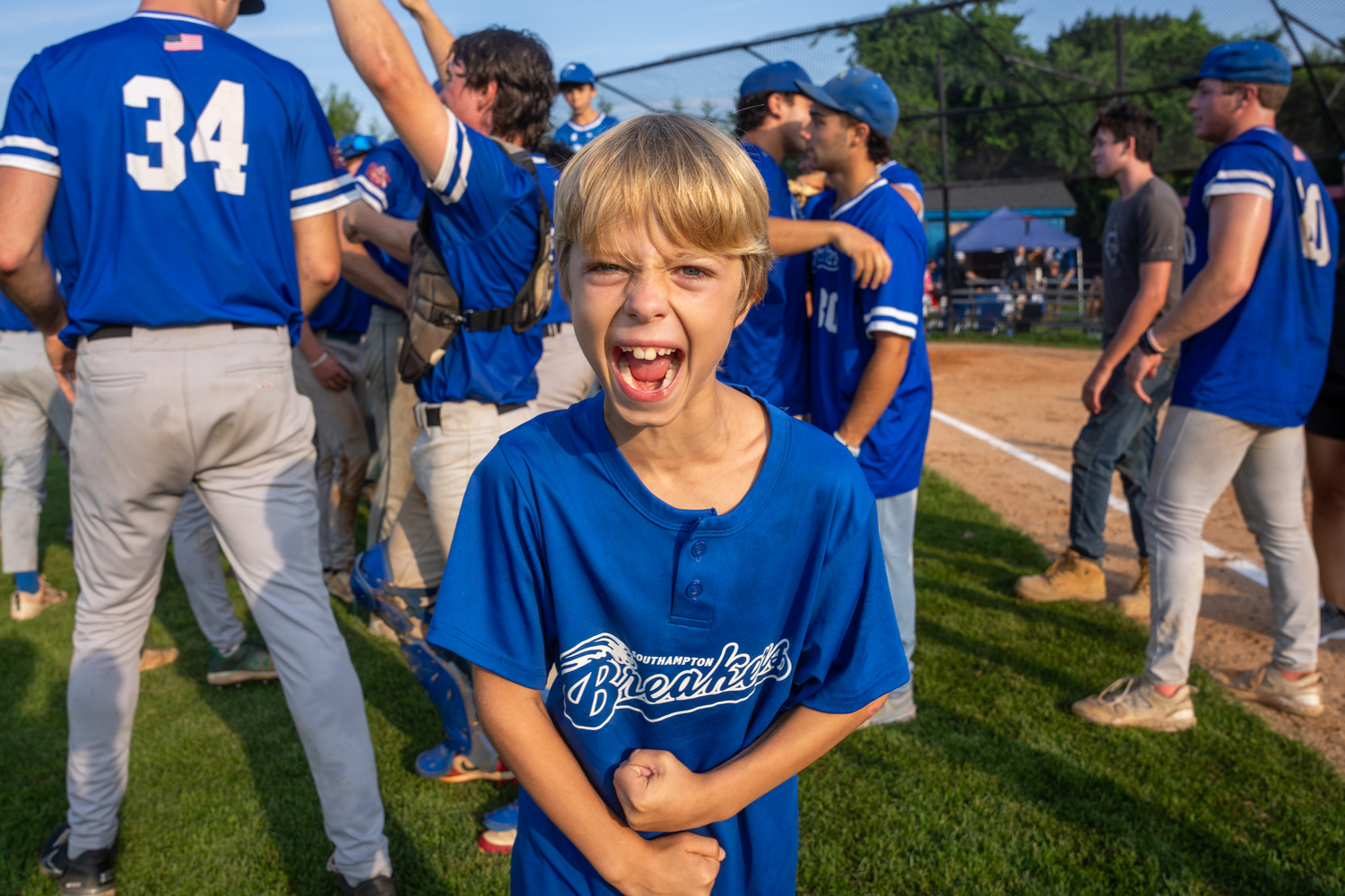 Claudio Albert is pumped up after winning the championship.  RON EPOSITO