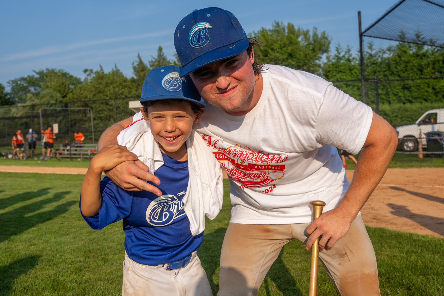 Ty Gilligan with bat boy James McCarthy.  RON ESPOSITO