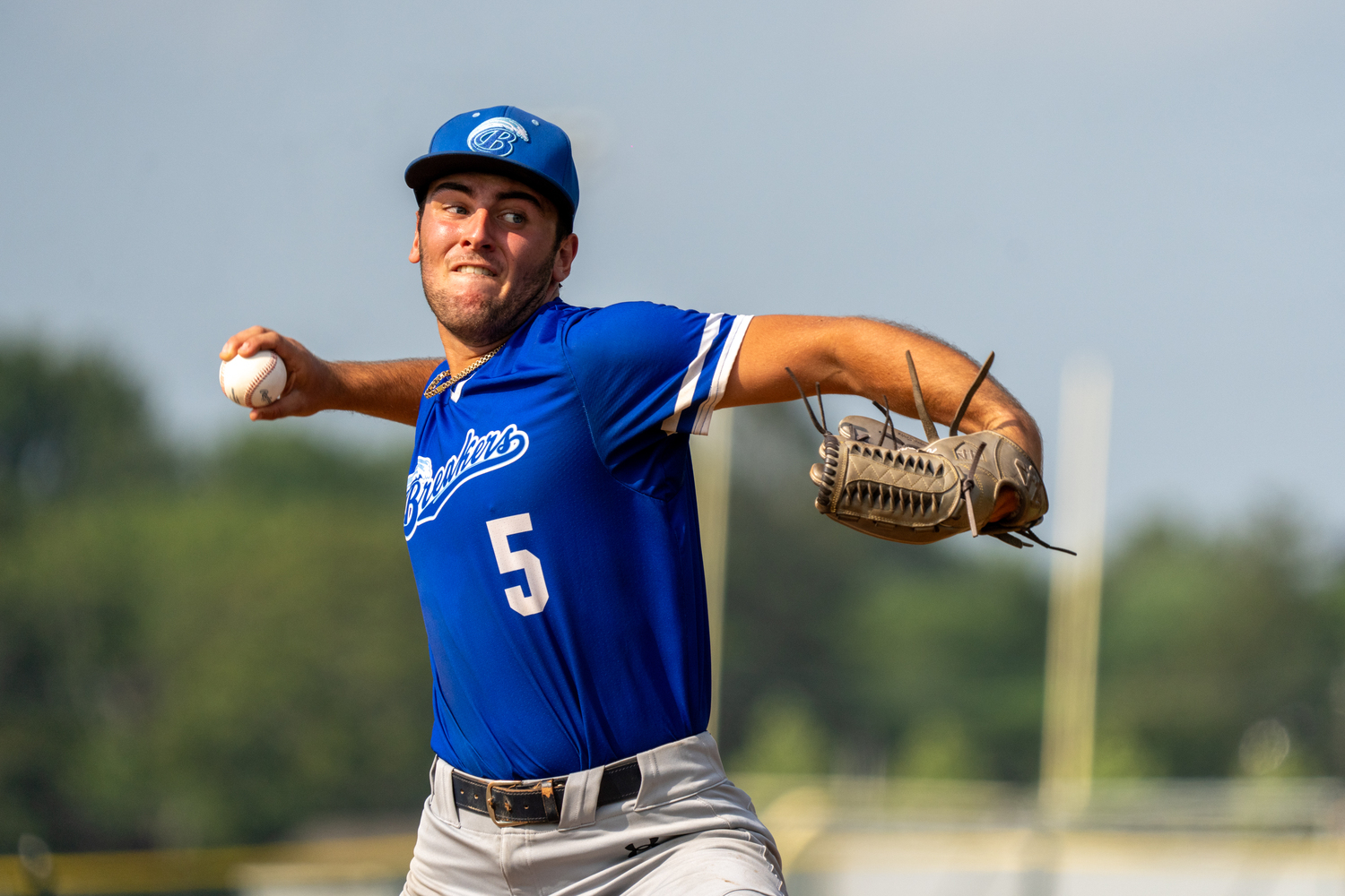 Breakers starting pitcher Michael Vilardi (Queens College).   RON EPOSITO