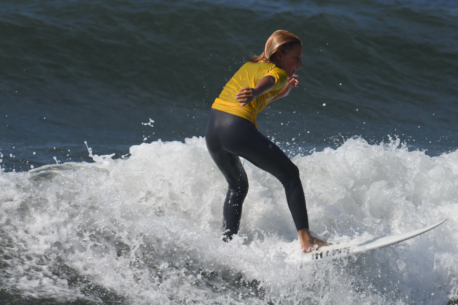 A young surfer enjoying the waves at Ditch Plains. DOUG KUNTZ