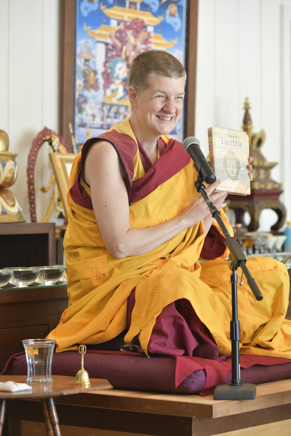 Kelsang Gechog during a session at Kadampa Meditation Center.  DANA SHAW