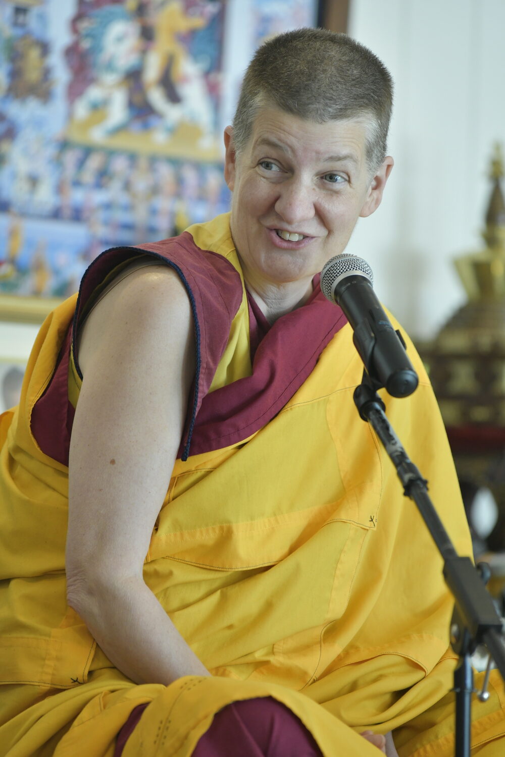 Kelsang Gechog during a session at Kadampa Meditation Center.  DANA SHAW