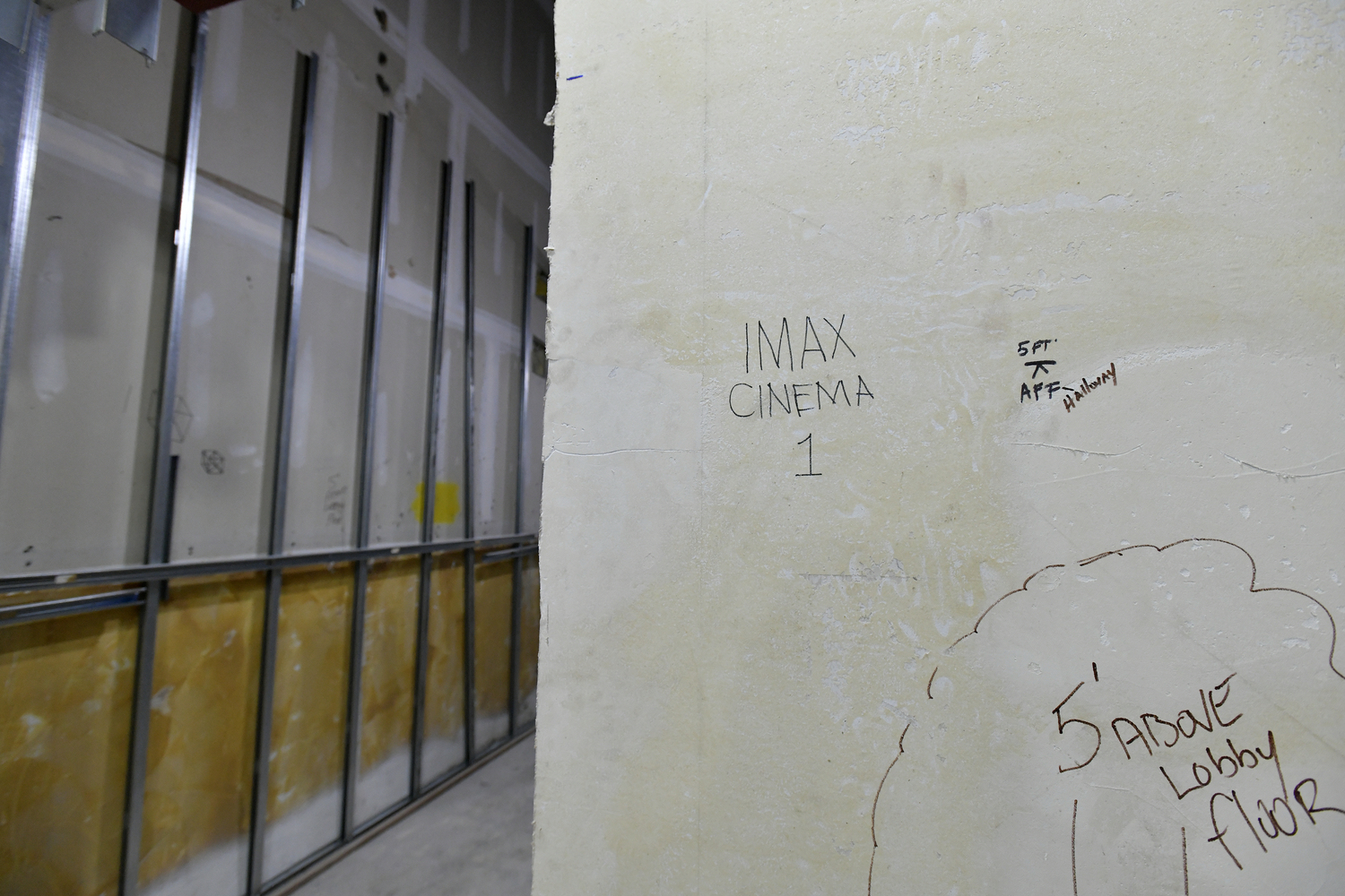 The space that will become the IMAX theater.   DANA SHAW