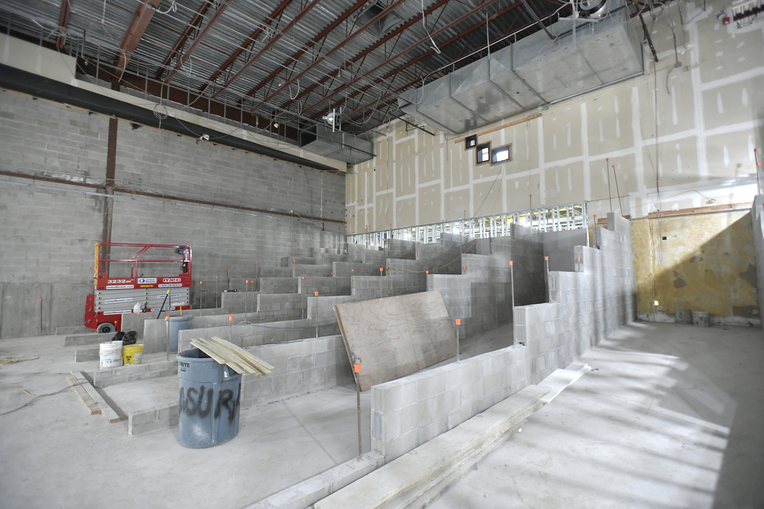 The former Southampton movie theater is being overhauled for a more modern facility.  DANA SHAW