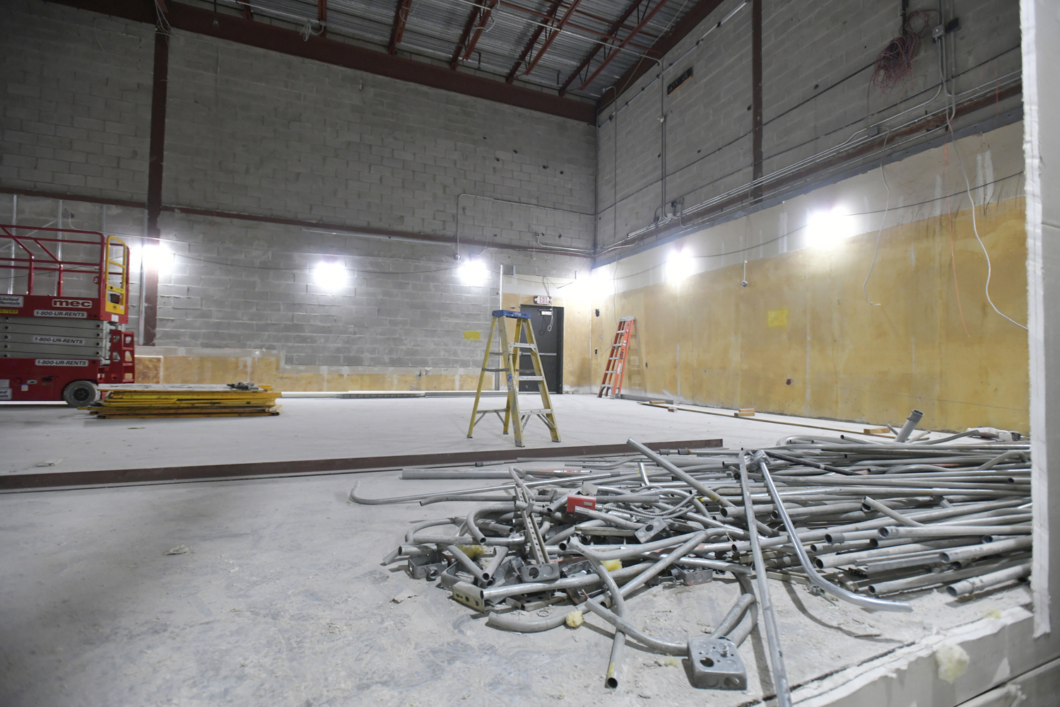 The former Southampton movie theater is being overhauled for a more modern facility.  DANA SHAW