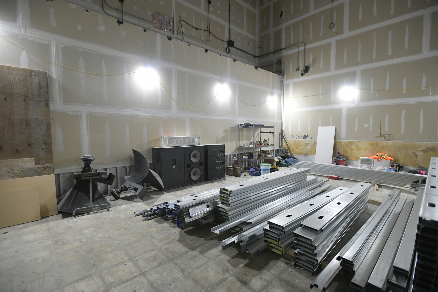 The former Southampton movie theater is being overhauled for a more modern facility.  DANA SHAW