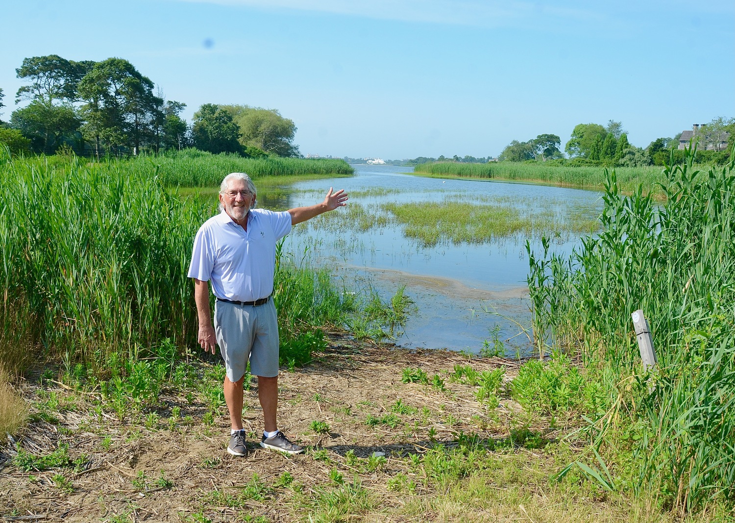 Former East Hampton Town Supervisor Larry Cantwell wants to continue the progress made to improve the water quality of Georgica Pond. KYRIL BROMLEY