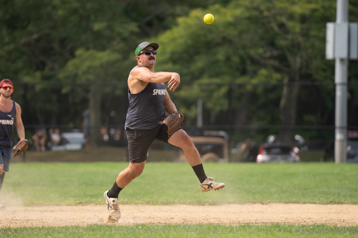 Charlie Collins throws on the run.   RON ESPOSITO