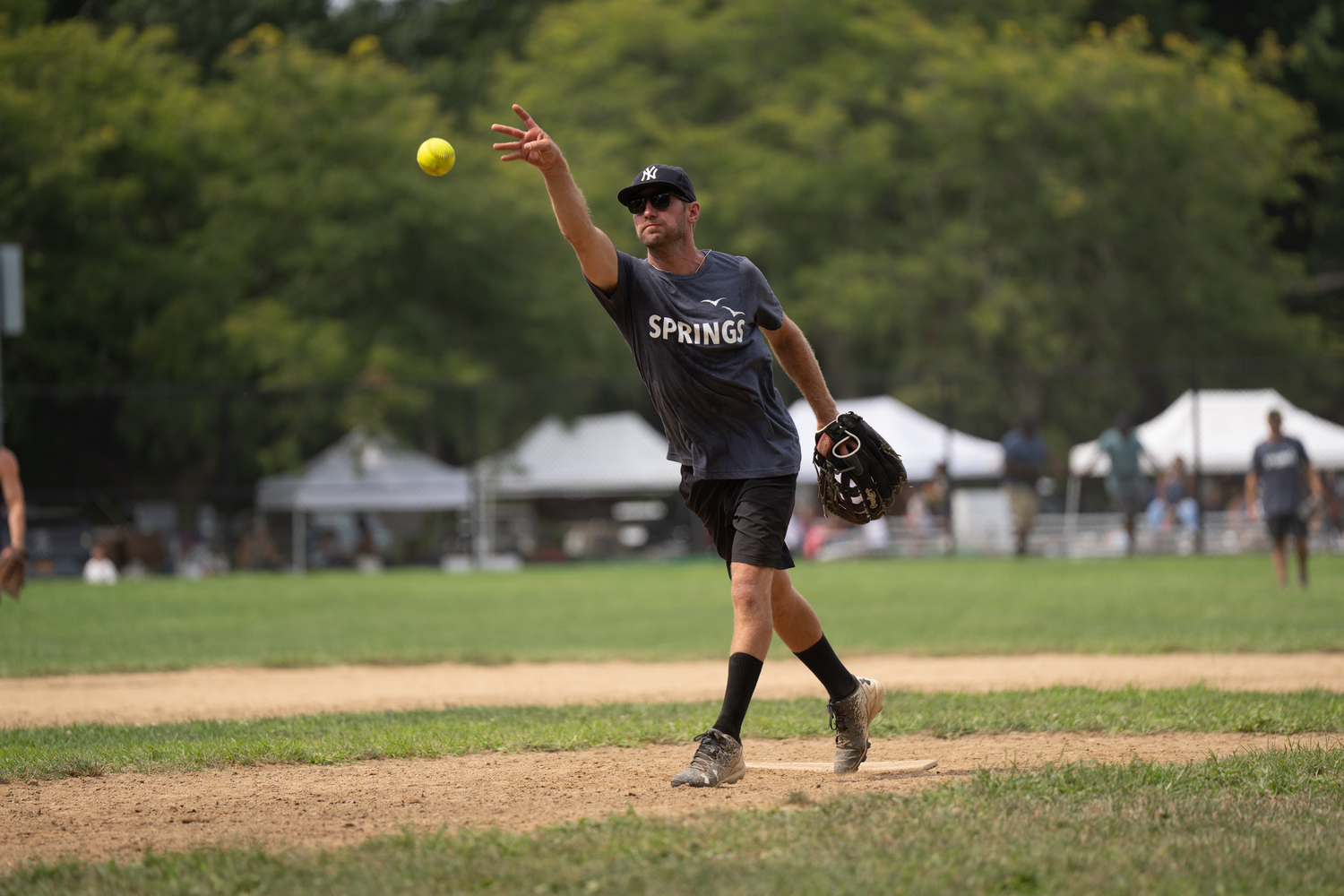 Kevin Farrell delivers a pitch during last year's tournament.   RON ESPOSITO