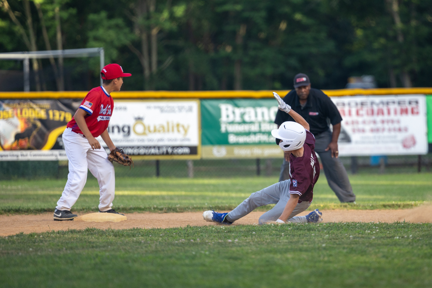 James Balnis slides into second.  RON ESPOSITO