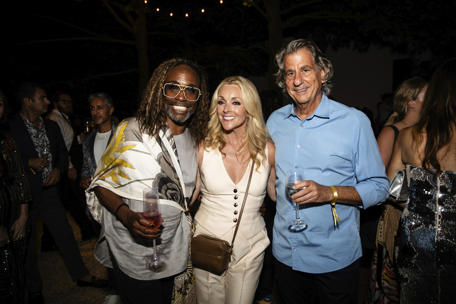 Billy Porter, Jane Krakowski, and David Rockwell at “Love Always Wins,” Guild Hall's grand theater reopening on July 13. JESSICA DALENE PHOTOGRAPHY