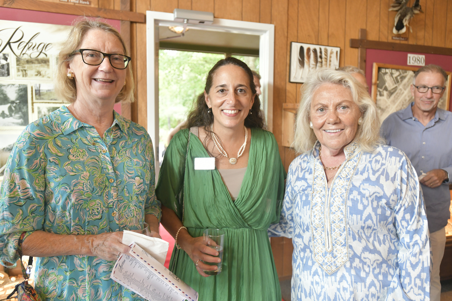 Betsy Rowe, Marisa Nelson and Cristina Kepner at the Quogue Wildlife Refuge's 