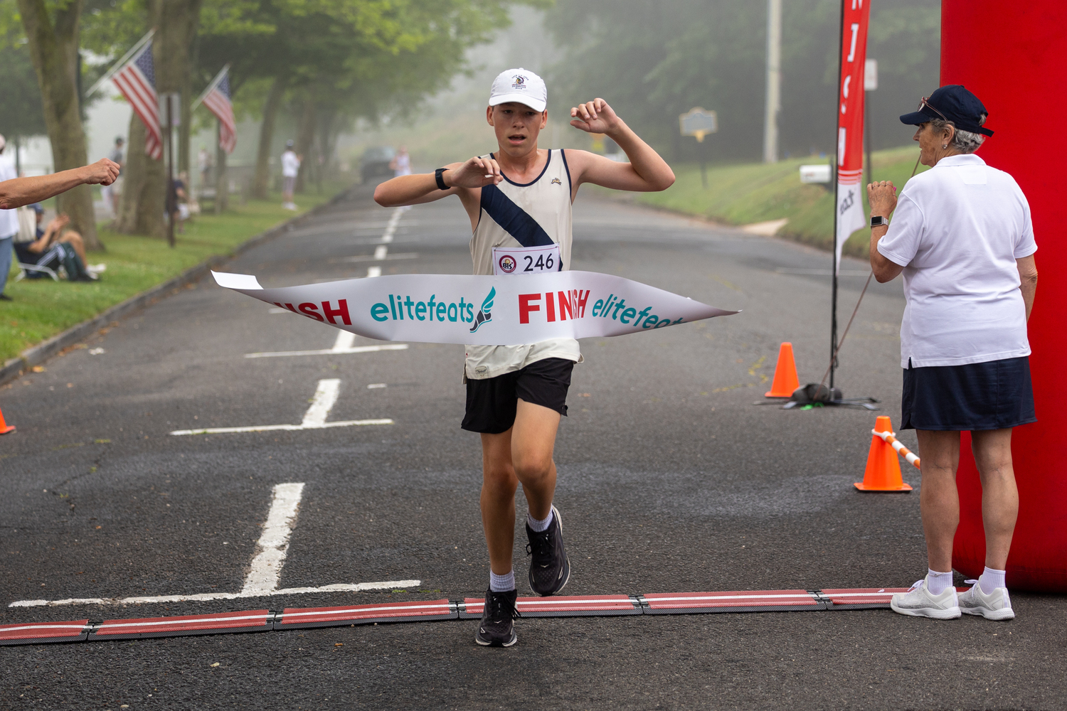 Leo Hackett of Bridgehampton was the winner of the 3-mile race.  RON ESPOSITO