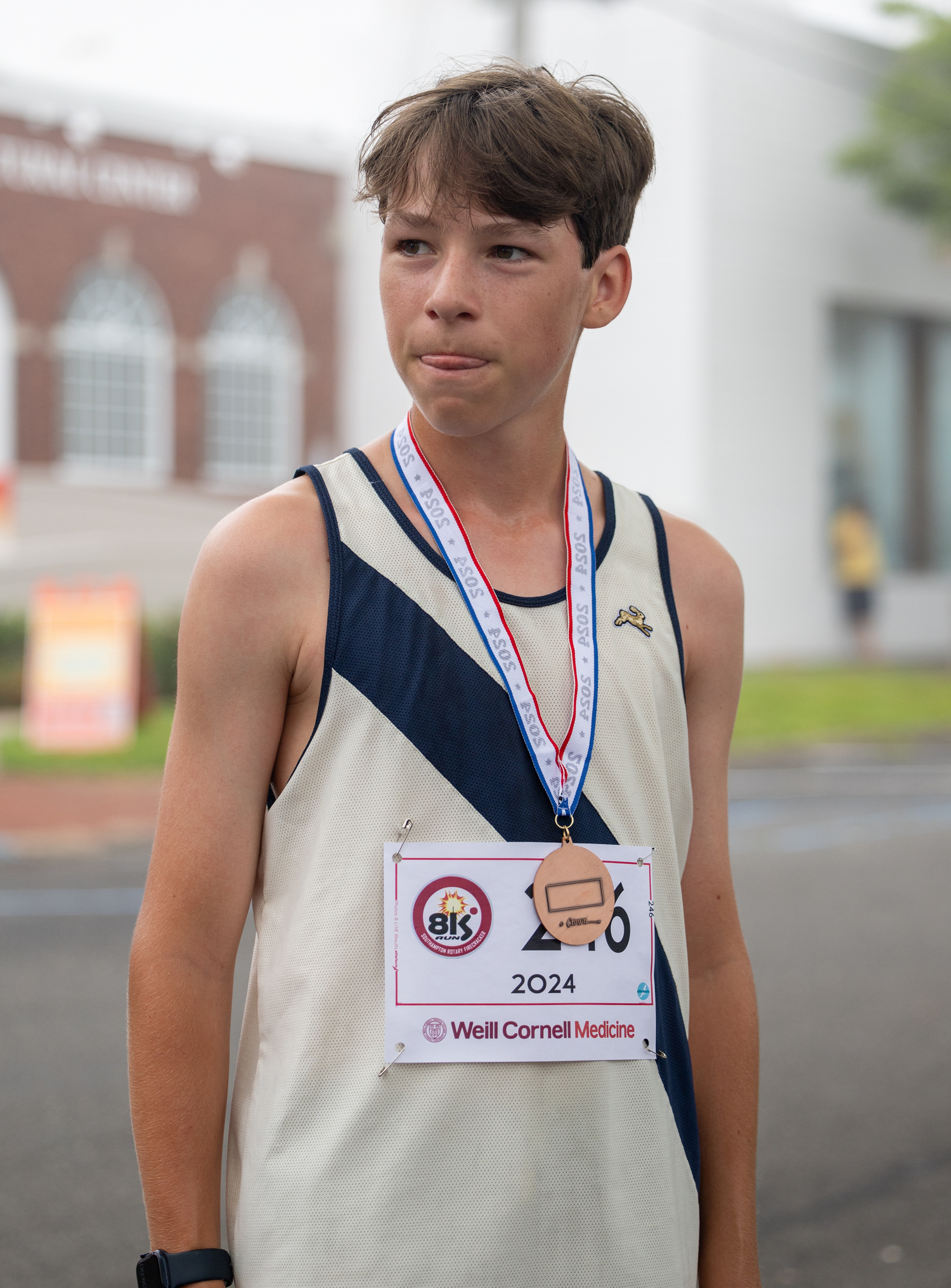 Leo Hackett of Bridgehampton was the winner of the 3-mile race.   RON ESPOSITO