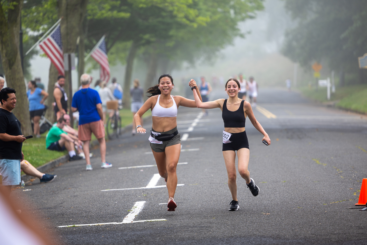 Michelle Chow of Potomac, Maryland, left, with Carly Googel of Chappaqua, New York.   RON ESPOSITO