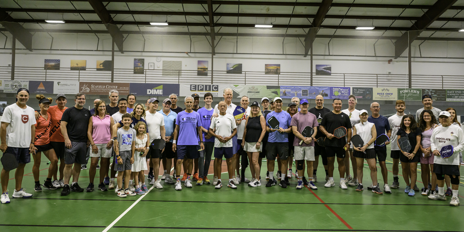 Over 80 people participated in the inaugural Team Boomer Pickleball Tournament at SYS on Saturday.   MARIANNE BARNETT