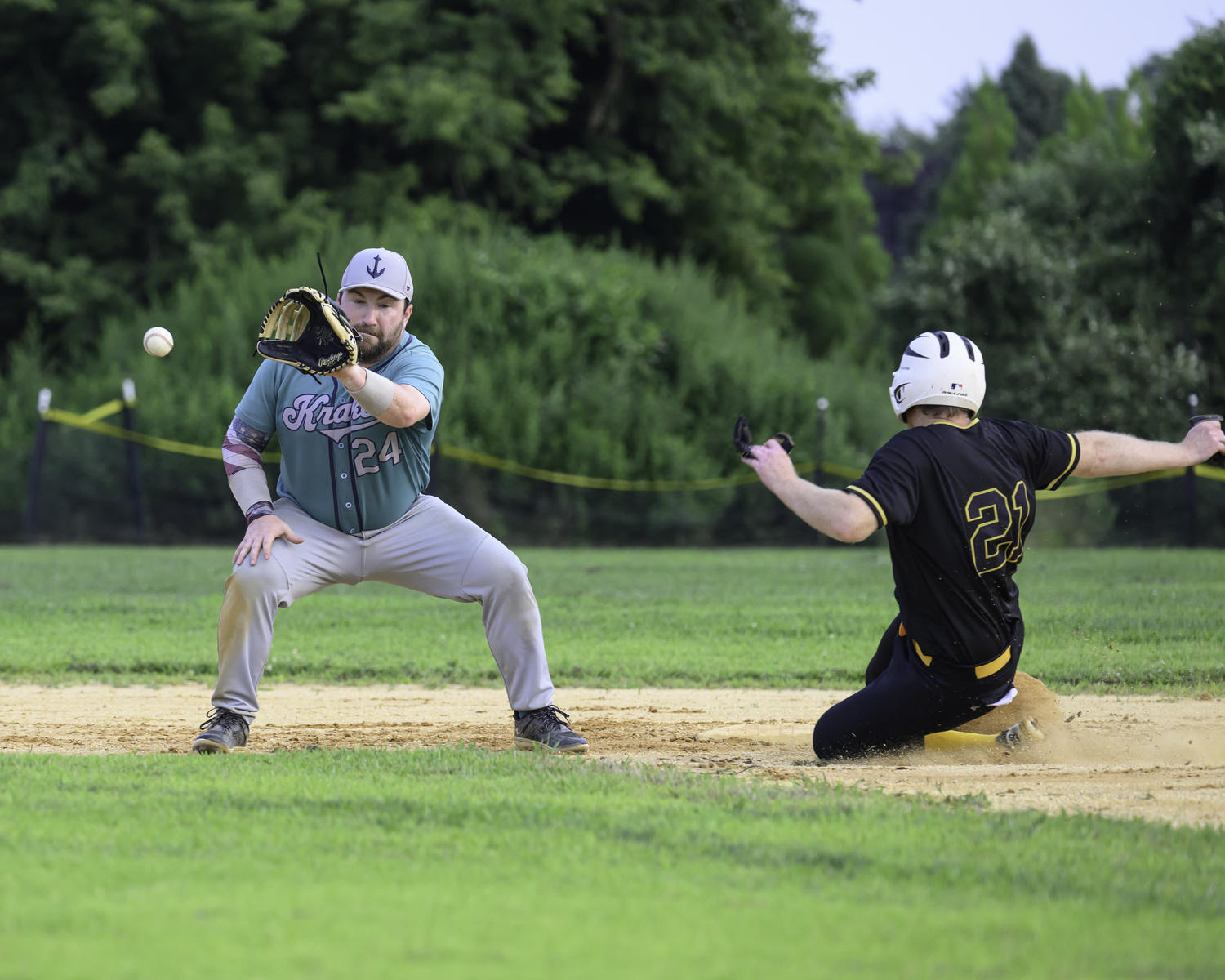 A play at second base.  MARIANNE BARNETT