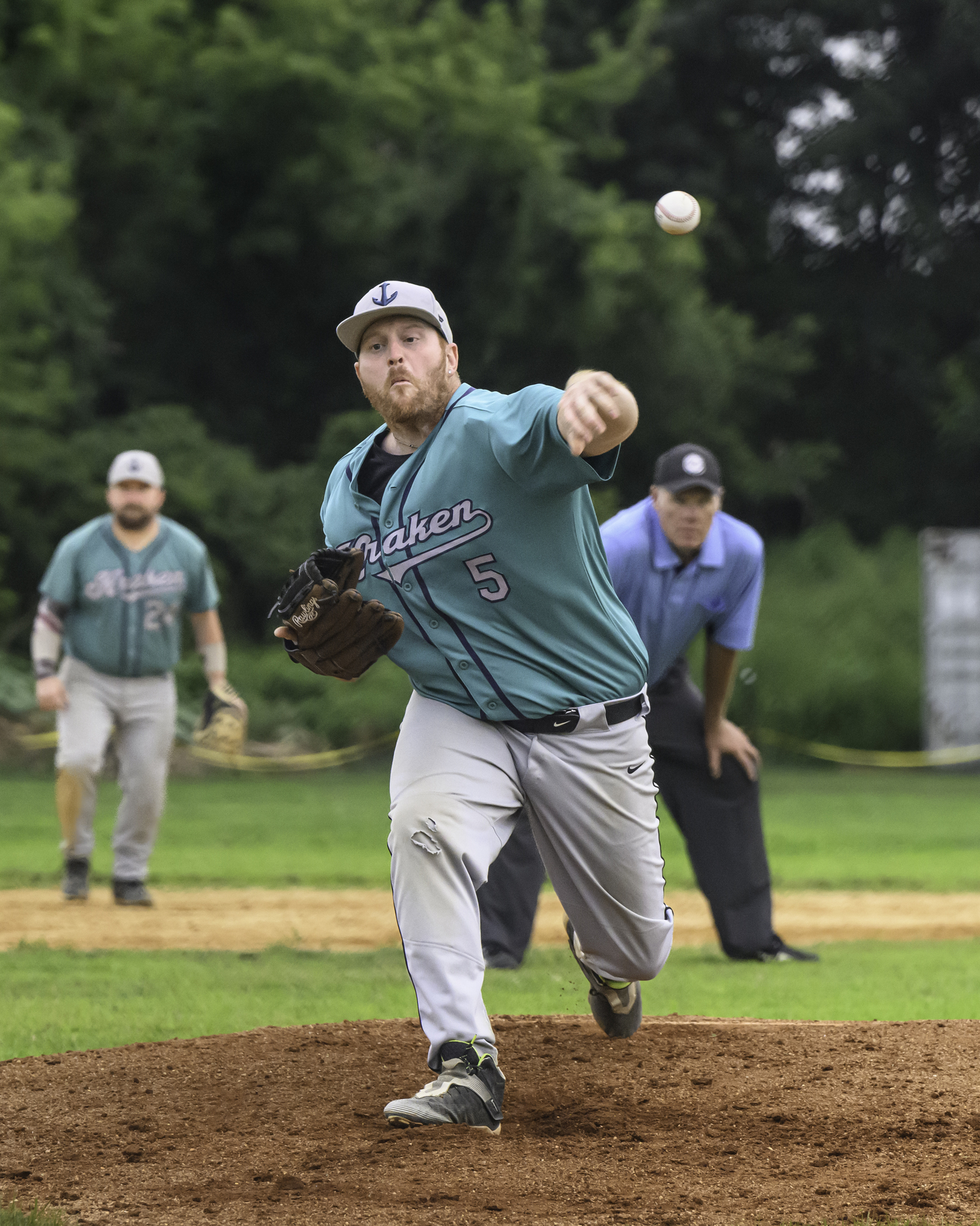 A Kraken pitcher delivers a pitch to the plate.  MARIANNE BARNETT