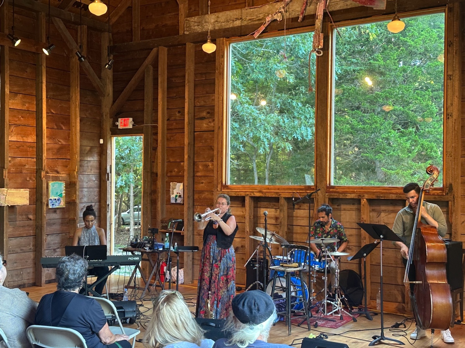 The Rachel Therrien Latin Jazz Project performing in the barn at Duck Creek on July 11. ANNETTE HINKLE