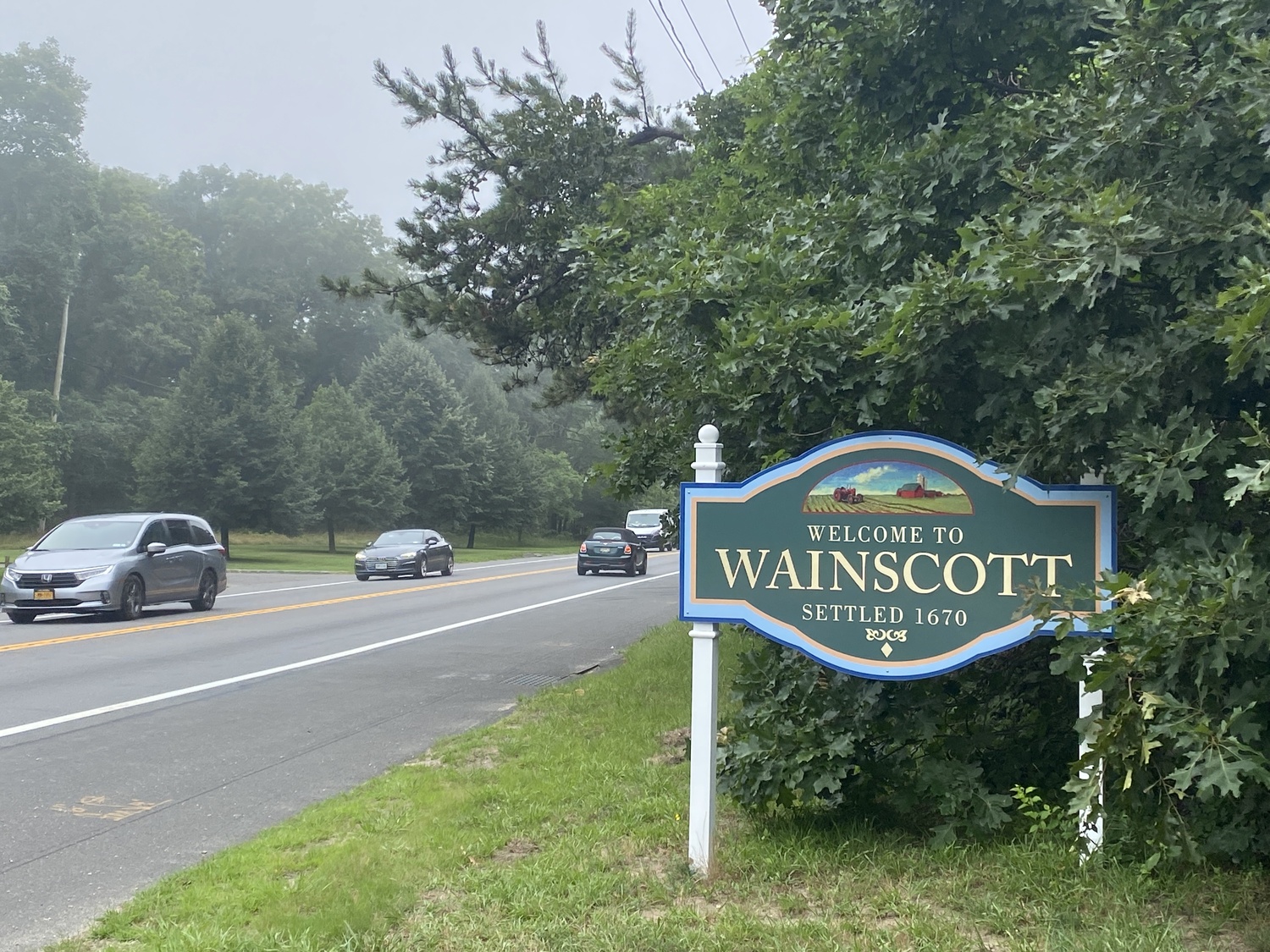 Among the recommendations for the Wainscott commercial district is a reduction of the speed limit on Montauk Highway from 40 to 30 mph. CHRISTOPHER WALSH