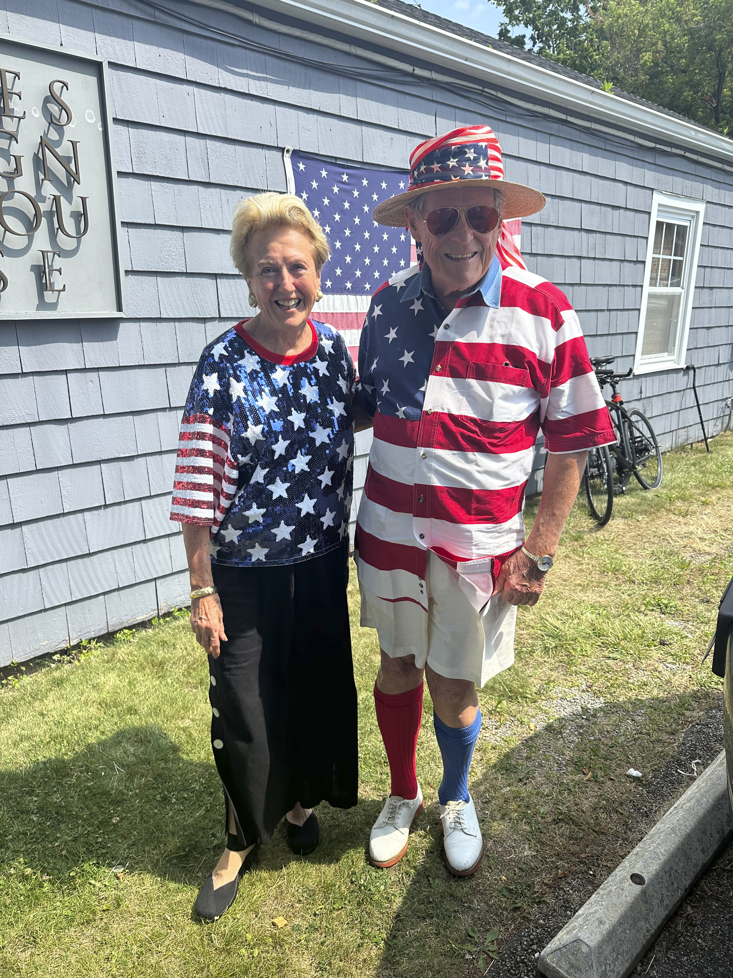 Judy and Jack Hadlock dressed for the 4th.  GREG D'ELIA