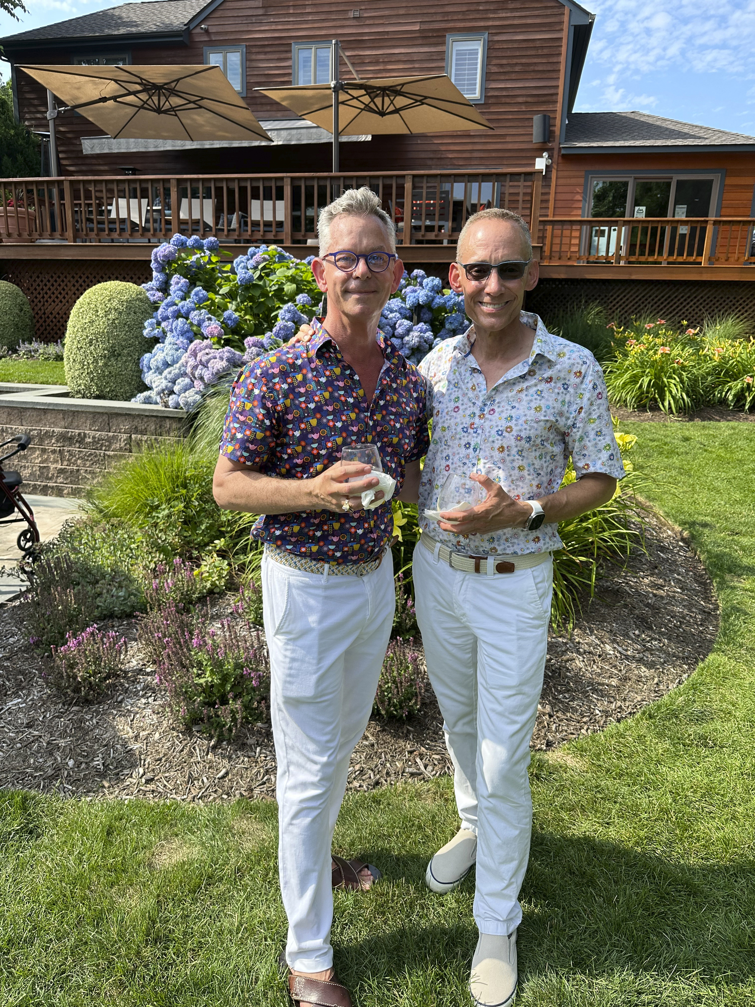 Jim Berkrot and Michael Staples at the Garden Party.  GREG D'ELIA